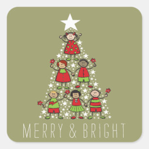 Weihnachtsbaum Kids Fun Holiday Sticker