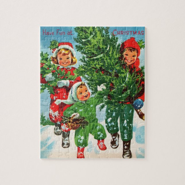 Weihnachtsbaum-Kinder-Puzzle Puzzle (Vertikal)