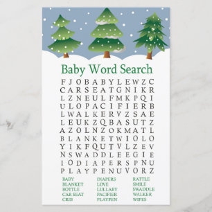Weihnachtsbaum Kinderdusche Word Search Game