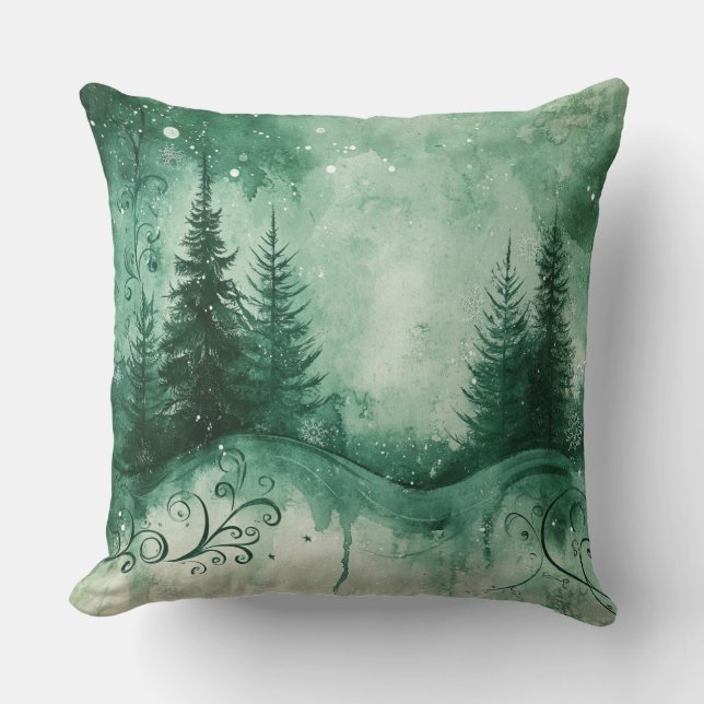 Weihnachtsbaum Kissen - Feiertage Dekoration (Vorderseite)