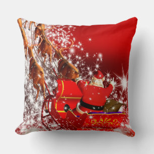 Weihnachtsbaum Kissen/Weihnachtsmann und Schlitten Kissen