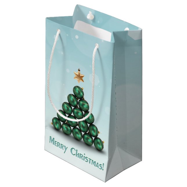 Weihnachtsbaum - Kleine Geschenktasche Geschenktüte (Vorderseite Schrägansicht)