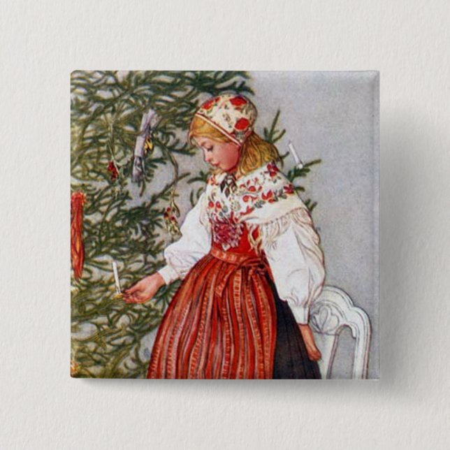 Weihnachtsbaum-Knopf-Button Karls Larsson Button (Vorderseite)