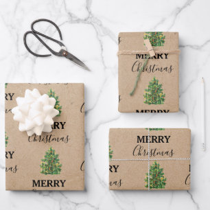 Weihnachtsbaum Kraft Weihnachten Weihnachten Weihn Geschenkpapier Set