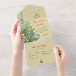 Weihnachtsbaum Kraftpapier Unternehmen Weihnachtsf All In One Einladung