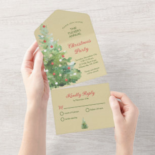 Weihnachtsbaum Kraftpapier Unternehmen Weihnachtsf All In One Einladung