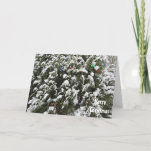 Weihnachtsbaum Lass es schneien Feiertagskarte