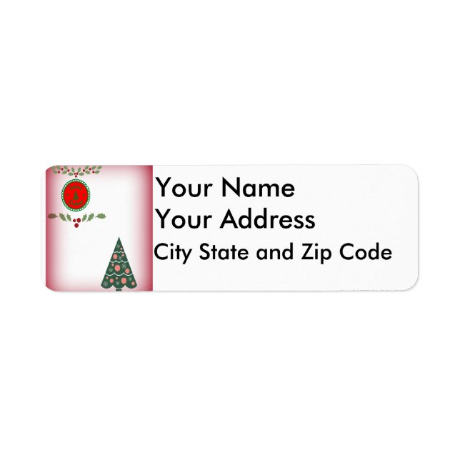 Weihnachtsbaum Lebhafte grüne Grenze und Holly (Vorne)