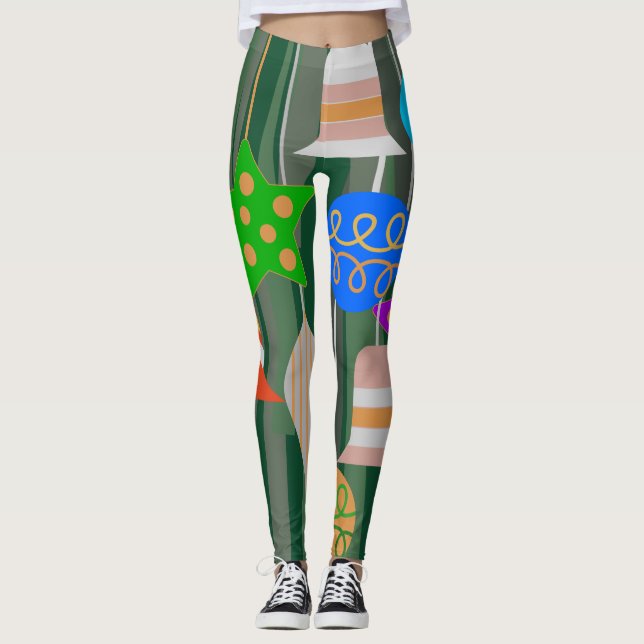 Weihnachtsbaum Leggings (Vorderseite)