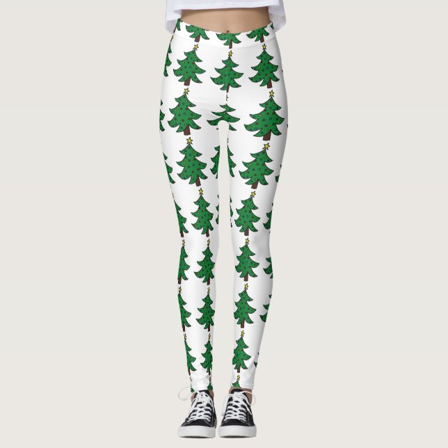 Weihnachtsbaum Leggings (Vorderseite)