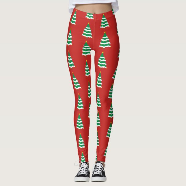 Weihnachtsbaum Leggings (Vorderseite)