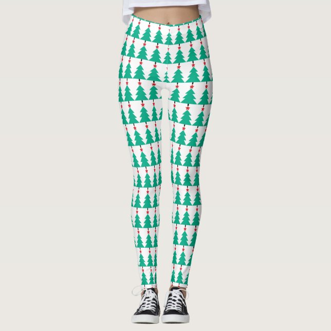 Weihnachtsbaum Leggings (Vorderseite)