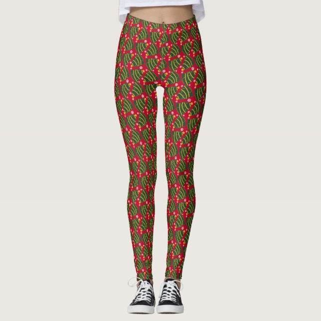 Weihnachtsbaum Leggings (Vorderseite)