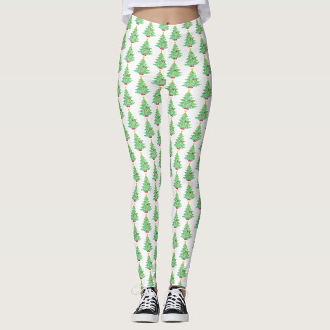 Weihnachtsbaum-Leggings Leggings (Vorderseite)