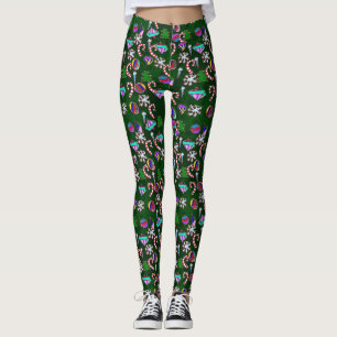 Weihnachtsbaum-Leggings Leggings