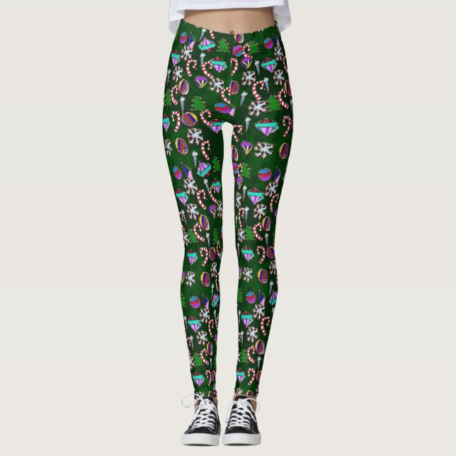 Weihnachtsbaum-Leggings Leggings (Vorderseite)
