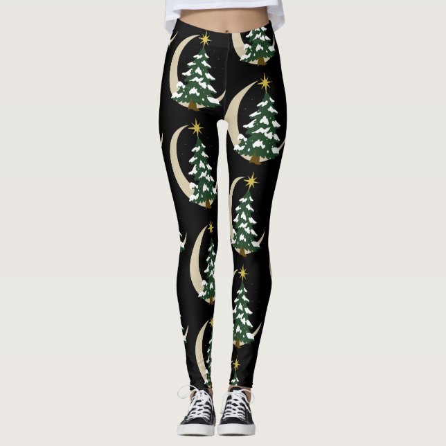 Weihnachtsbaum-Leggings Mädchen Damen Leggings (Vorderseite)