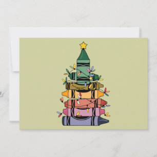 Weihnachtsbaum-Lehrer-Leben-Geschenk-Unterricht Feiertagskarte