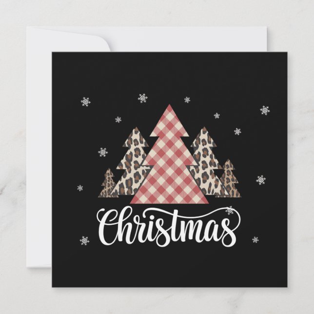 Weihnachtsbaum Leopard Funny Xmas Urlaub Feiertagskarte (Vorderseite)