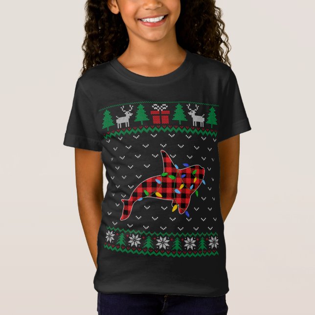 Weihnachtsbaum Leuchten Dekoration Weihnachtsweiß T-Shirt (Vorderseite)