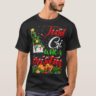 Weihnachtsbaum Leuchtend Santa Just A Girl Lieben  T-Shirt