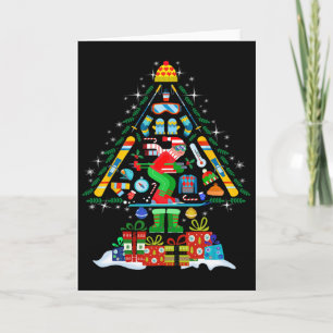 Weihnachtsbaum Licht Xmas Skifahren Ski Snowboard Karte