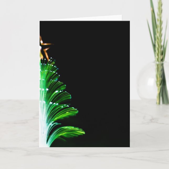 Weihnachtsbaum-Lichter Feiertagskarte (Vorderseite)