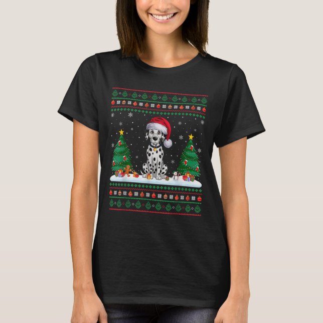 Weihnachtsbaum Lichter Männer - Frauen Weihnachtsm T-Shirt (Vorderseite)