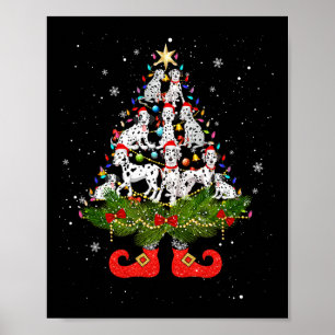 Weihnachtsbaum Lichter Niedliche Weihnachtsmannmüt Poster
