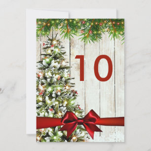 Weihnachtsbaum, Lichter & Tafelschild Einladung