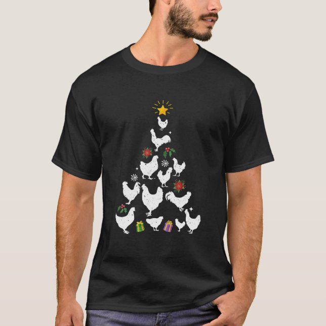 Weihnachtsbaum Liebe  Hühnerfleisch Bauer T-Shirt (Vorderseite)