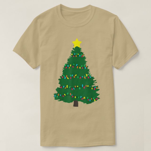 Weihnachtsbaum Light frohe Weihnachten Weihnachten T-Shirt (Design vorne)