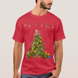 Weihnachtsbaum Lights Basenji Dog Geschenk Lover T T-Shirt