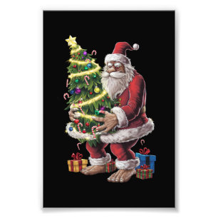Weihnachtsbaum Lights Xmas Sasquatch Lover Fotodruck