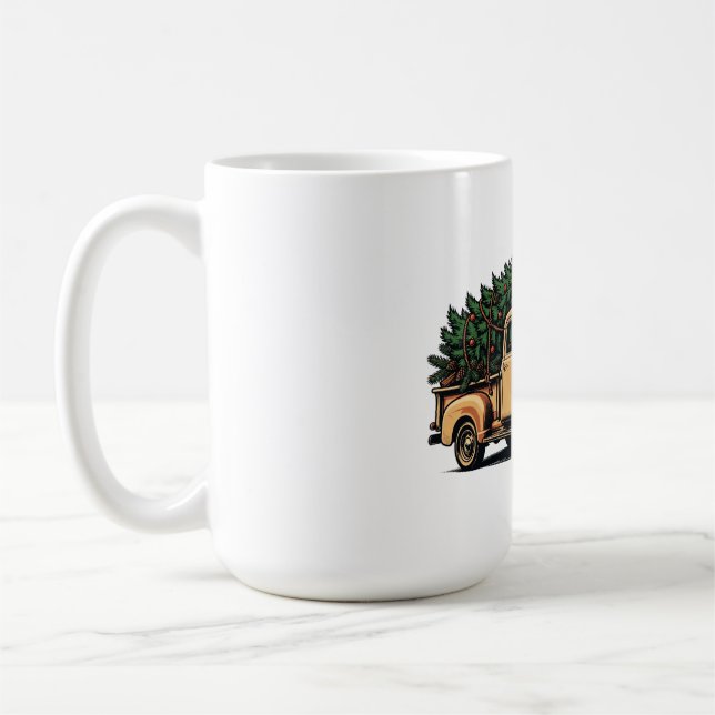 Weihnachtsbaum-LKW Kaffeetasse (Links)
