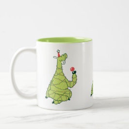 Weihnachtsbaum Llama Zweifarbige Tasse