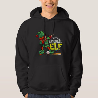 Weihnachtsbaum lustige Baseball-Elf Bekleidung Hoodie