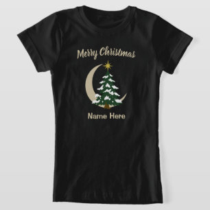 Weihnachtsbaum-Mädchen-T-Shirt, individuelles Holi T-Shirt