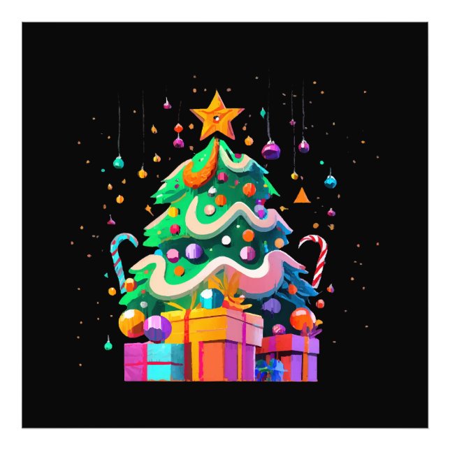 Weihnachtsbaum-Magie Fotodruck (Vorne)