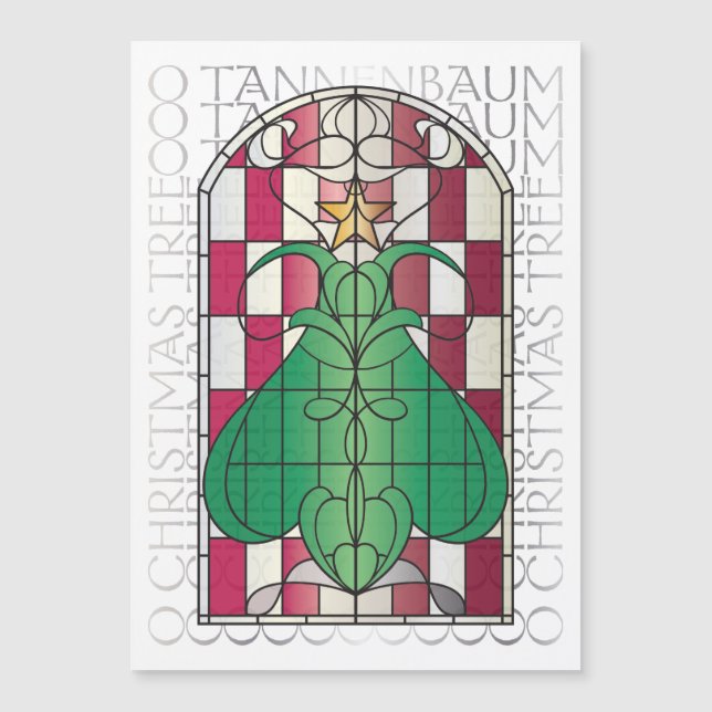 Weihnachtsbaum-Magnet-Karte Magneteinladung (Vorderseite)