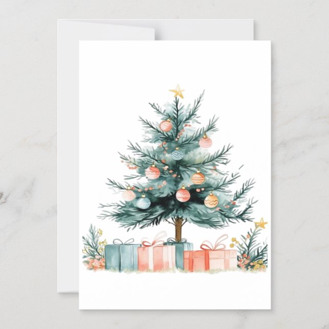 Weihnachtsbaum Magneteinladung (Vorderseite)