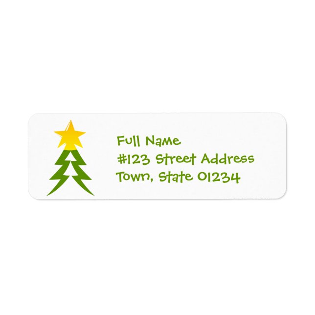 Weihnachtsbaum-Mailing-Label (Vorne)