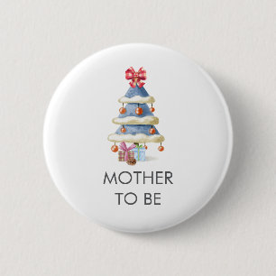 Weihnachtsbaum-Mama-Baby-Party Button