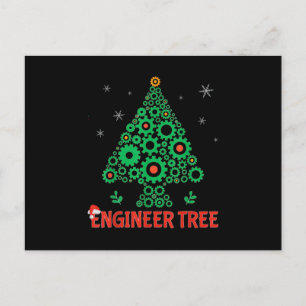 Weihnachtsbaum-Maschinenbau Ankündigungspostkarte