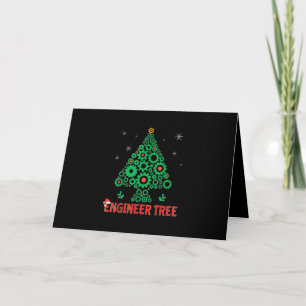 Weihnachtsbaum-Maschinenbau Karte
