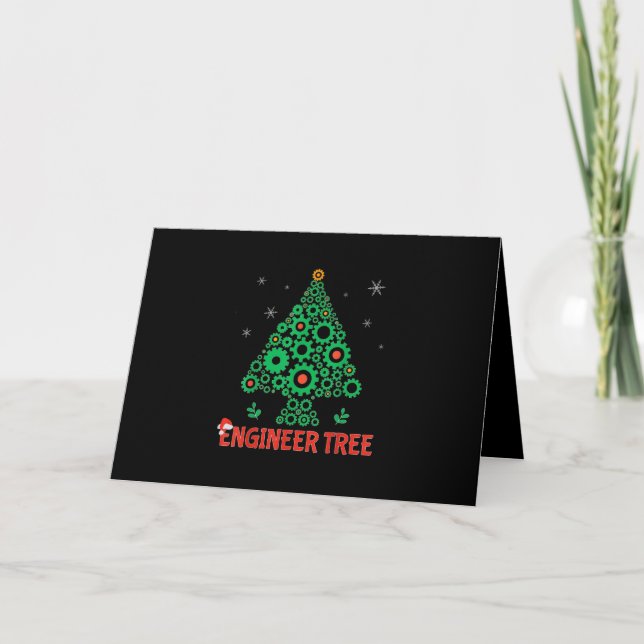 Weihnachtsbaum-Maschinenbau Karte (Vorderseite)