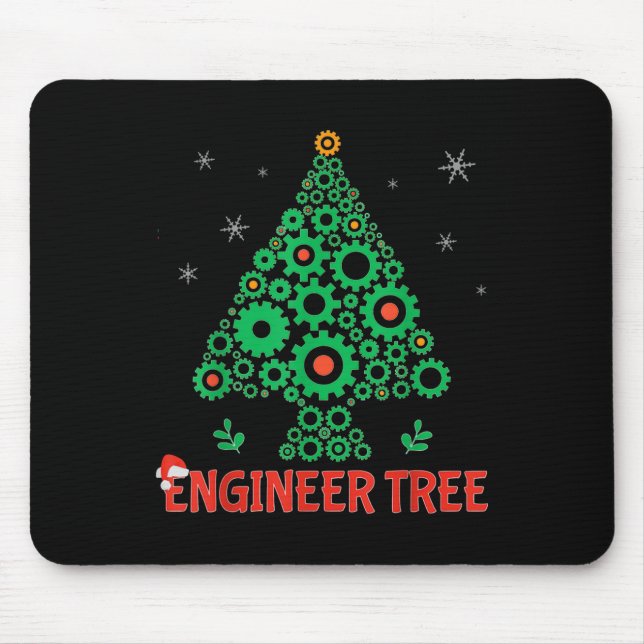Weihnachtsbaum-Maschinenbau Mousepad (Vorne)