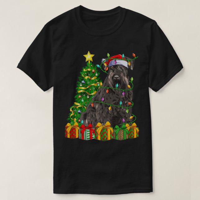 Weihnachtsbaum Matching Miniatur Schnauzer Ch T-Shirt (Design vorne)