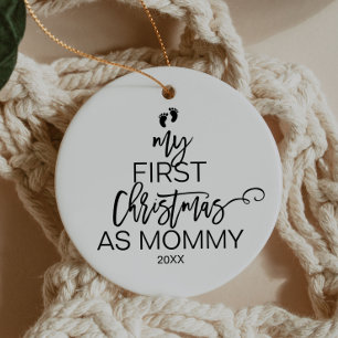 Weihnachtsbaum Meine ersten Weihnachten als Mommy  Keramik Ornament