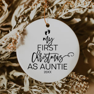 Weihnachtsbaum Meine ersten Weihnachten als Tante Keramik Ornament